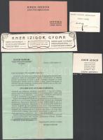 cca 1910-1930 Kner Izidor gyomai nyomdáját reklámozó 6 db nyomtatvány