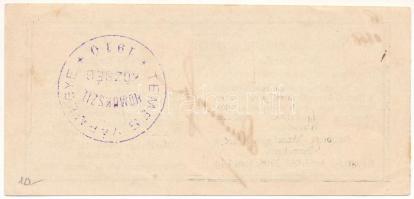 1915. 10f szükségutalvány "Daubner József gyógyszerész", hátoldalukon "Temes Vármegye...