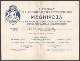 1929 A Nemzet vértanúinak 1918-1919 emlékműve javára adományozás felhívás a vértanúk névjegyzékével ...