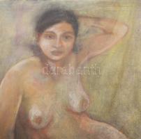 Klimó István (1883-1961): Női akt. Pasztell, papír. Jelezve balra lent. Sérült. 51,5x65 cm