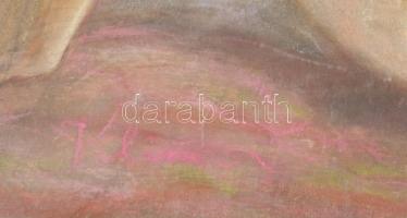 Klimó István (1883-1961): Női akt. Pasztell, papír. Jelezve balra lent. Sérült. 51,5x65 cm