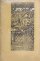 Klimó István (1883-1961): Kertrészlet. Pasztell, papír. Jelezve balra lent. Lap széle kissé sérült. ...