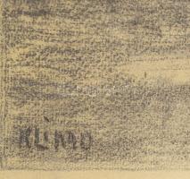 Klimó István (1883-1961): Kertrészlet. Pasztell, papír. Jelezve balra lent. Lap széle kissé sérült. ...