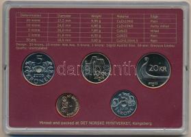 Norvégia 2005. 50ö-20K (5xklf) forgalmi sor műanyag tokban T:UNC Norway 2005. 50 Öre - 20 Kroner (5x...