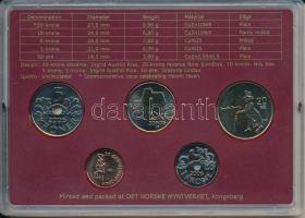 Norvégia 2006. 50ö-20K (5xklf) forgalmi sor műanyag tokban T:UNC kis patina Norway 2006. 50 Öre - 20...