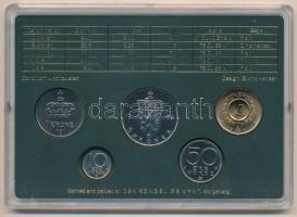 Norvégia 1987. 10ö-10K (5xklf) forgalmi sor műanyag tokban T:UNC Norway 1987. 10 Öre - 10 Kroner (5x...