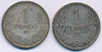 1926-1927. 1P Ag (2xklf) T:VF,F patina Adamo P6