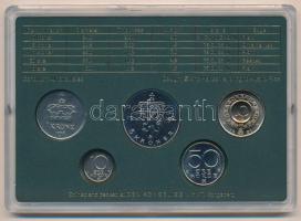 Norvégia 1992. 10ö-10K (5xklf) forgalmi sor műanyag tokban T:UNC Norway 1992. 10 Öre - 10 Kroner (5x...