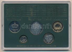 Norvégia 1991-1993. 10ö-10K (5xklf) forgalmi összeállítás műanyag tokban T:UNC Norway 1991-1993. 10 ...