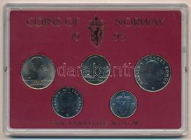 Norvégia 1995. 50ö-20K (5xklf) forgalmi sor műanyag tokban T:UNC Norway 1995. 50 Öre - 20 Kroner (5xdiff) coin set in original plastic case C:UNC