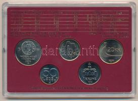Norvégia 1995. 50ö-20K (5xklf) forgalmi sor műanyag tokban T:UNC Norway 1995. 50 Öre - 20 Kroner (5x...