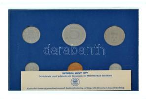 Svédország 1977. 5ö-5K (6xklf) forgalmi sor műanyag tokban T:UNC 
Sweden 1977. 5 Öre - 5 Kronor (6x...