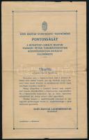 cca 1920-1940 Utasítás a hőmérő helyes kezelésére, Első Magyar Lázhőmérőgyár Bp., hátoldalán "Láztábla" (kitöltetlen), hajtott, kisebb szakadásokkal, 23,5x14,5 cm