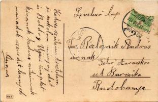 1912 Boldog újévet! kéményseprő gyerekek / New Year greeting, chimney sweeper children. litho (Rb)