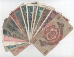 Vegyes 16db-os korona, pengő, adópengő, Vöröshadsereg Parancsnoksága pengő tétel T:F-Pr