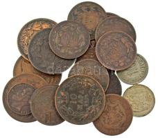 Vegyes: 18db-os szerb és román bronz érmetétel T:VF-VG Mixed: 18pcs bronze coin lot from Serbia and Romania C:VF-VG.