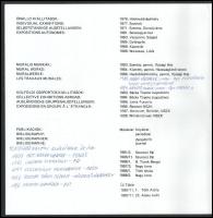 cca 1988 Kéri László. Kiállítási katalógus. hn.,én., nyn., 12 sztl. lev. A művész, Kéri László (1949...