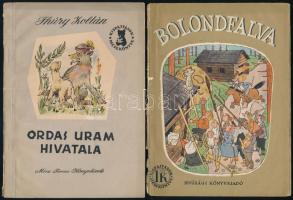 Kispajtások Mesekönyve sorozat 2 kötete: Thury Zoltán: Ordas uram hivatala.; Bolondfalva. Finn népmesék. Ford.: Rácz István. Bp., 1956-1957, Ifjúsági Könyvkiadó / Móra. Kiadói papírkötés, az egyik kötet sérült, szétváló fűzéssel.