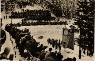 1959 Oberhof (Thüringen), Bobbahn / winter sport, bob sled