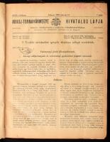 1929 Abaúj-Tornavármegye Hivatalos Lapja XXVII. évfolyamának egybekötött számai (nem teljes évfolyam), Szikszó, 1929. febr. 14. - dec. 27. Kiadja: Abaúj-Tornavármegye Törvényhatósága. Szerk.: Dr. Remenár Zoltán. Korabeli félvászon-kötésben, viseltes, rossz állapotban.