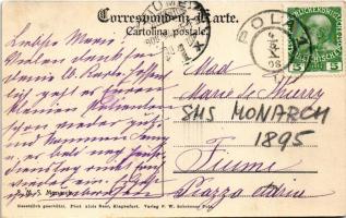 1908 SMS MONARCH Osztrák-Magyar Haditengerészet Monarch-osztályú partvédő páncélos / K.u.K. Kriegsma...