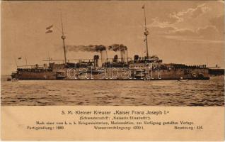 SMS Kaiser Franz Joseph I osztrák-magyar haditengerészet védett cirkálójának / K.u.K. Kriegsmarine Kleiner Kreuzer / Austro-Hungarian Navyprotected cruise. Ernst Wiest Marine Erinnerungs-Karte Nr. 75A.