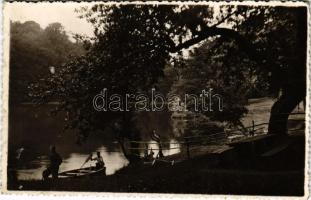 1941 Felsőbánya, Baia Sprie; tó / lake. photo (fl)