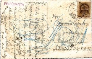 1941 Felsőbánya, Baia Sprie; tó / lake. photo (fl)