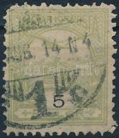 1904 Turul 5f álló VI számvízjellel (foghibák / perf. faults)