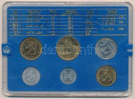 Finnország 1985. 5p-5M (6xklf) forgalmi sor plasztik tokban T:UNC
Finland 1985. 5 Pennia - 5 Markka...