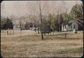 1949-50 Lex farm (USA), Kodachrom színes fotó, korai Kodak fénykép, 5,5x8 cm