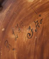 cca 19. sz. második fele, Nagyméretű antik osztrák fehérkerámia dísztál. Jelzett, hátoldalon sérülés...