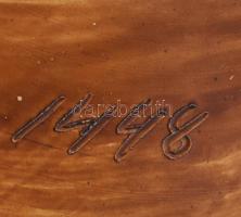 cca 19. sz. második fele, Nagyméretű antik osztrák fehérkerámia dísztál. Jelzett, hátoldalon sérülés...