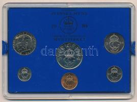 Svédország 1984. 5ö-5K (6xklf) forgalmi sor műanyag tokban T:UNC karcos tok Sweden 1984. 5 Öre - 5 Kronor (6xdiff) coin set in plastic case C:UNC scratched case