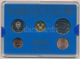 Svédország 1992. 50ö-10K (4xklf) forgalmi sor + verde zseton műanyag tokban T:UNC 
Sweden 1992. 50 ...