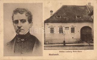 Medgyes Stefan Ludwig Roth House with the image of Stefan Ludwig Roth