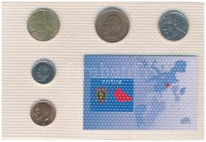 Belgium 1982-1998. 50c-50Fr (5xklf) "Belgium utolsó nemzeti pénzei" vákuumcsomagolt forgal...