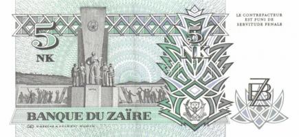 Zaire 10db klf modern bankjegy T:I
