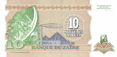 Zaire 10db klf modern bankjegy T:I