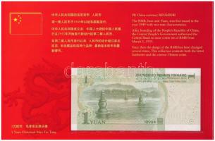 Kína 1986-2005. 1f-1Y (6xklf) forgalmi összeállítás + 1999. 1Y bankjegy, karton díszcsomagolásban T:...