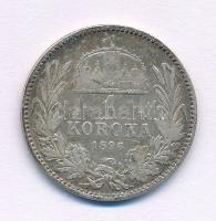1896KB 1K Ag "Ferenc József" T:F patina 
Adamo K5