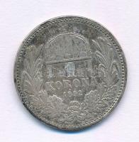 1892KB 1K Ag "Ferenc József" T:F patina 
Adamo K5