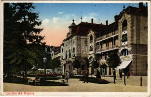 1930 Bártfafürdő, Bardejovské Kúpele, Bardiov, Bardejov; Erzsébet szálloda és park. Salamon Neumann kiadása / hotel and park (EK)