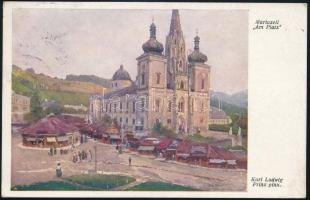 cca 1910 Kézdi-Kovács László (1864-1942) festőművész, műkritikushoz küldött képeslap Mariazellből, b...