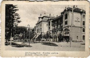 Bártfafürdő, Bardejovské Kúpele, Bardiov, Bardejov; Erzsébet szálloda és park, árúház. Fürdőigazgatóság kiadása / hotel and park, shop (EK)