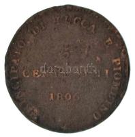 Olasz államok / Lucca 1806. 5c Cu "Felice & Elisa" T:F
Italian states / Lucca 1806. 5...