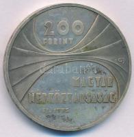 1975. 200Ft Ag "Magyar Tudományos Akadémia" T:AU (eredetileg PP) patina Adamo EM47