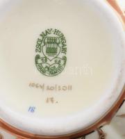 Zsolnay virágmintás áttört peremű kaspó. Jelzett, hibátlan, m: 10 cm