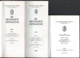 1984-1993 BÁV aukciós katalógusok, 3 db: 64., 65. Képaukció, 90. Művészeti Képaukció. Az első két ka...
