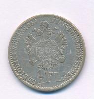 Ausztria 1859A 1/4Fl Ag "Ferenc József" T:VF,F 
Austria 1859A 1/4 Florin Ag "Franz J...